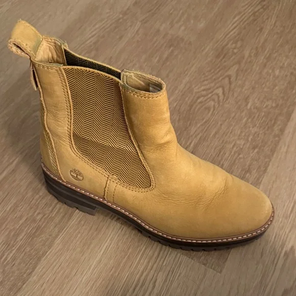 Timberland Mustard Slip-On Boots - Picture 2 of 4